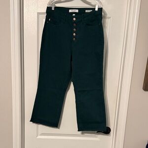 Judy Blue Dark Teal Cropped Jeans